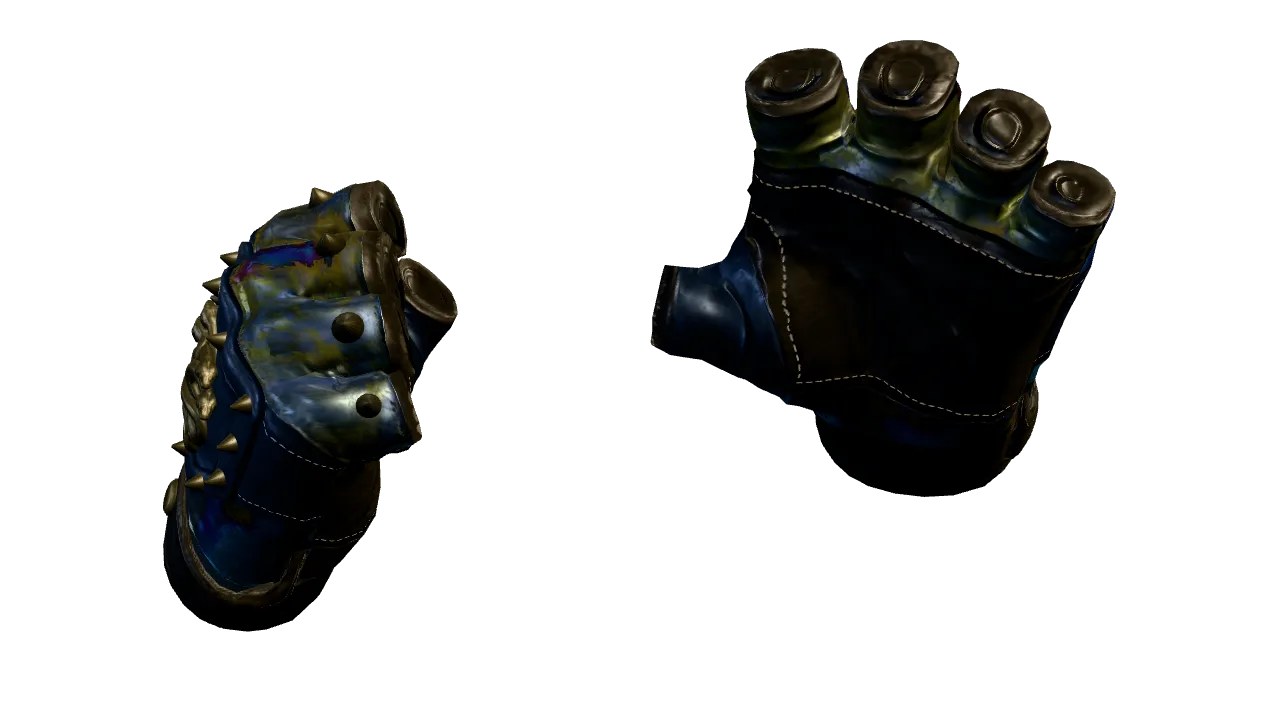 Hydra Gloves | Case Hardened seed #566, back