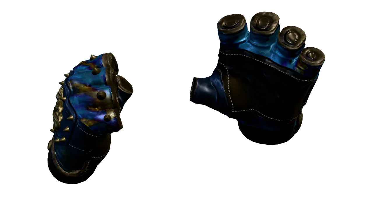 Hydra Gloves | Case Hardened seed #632, back