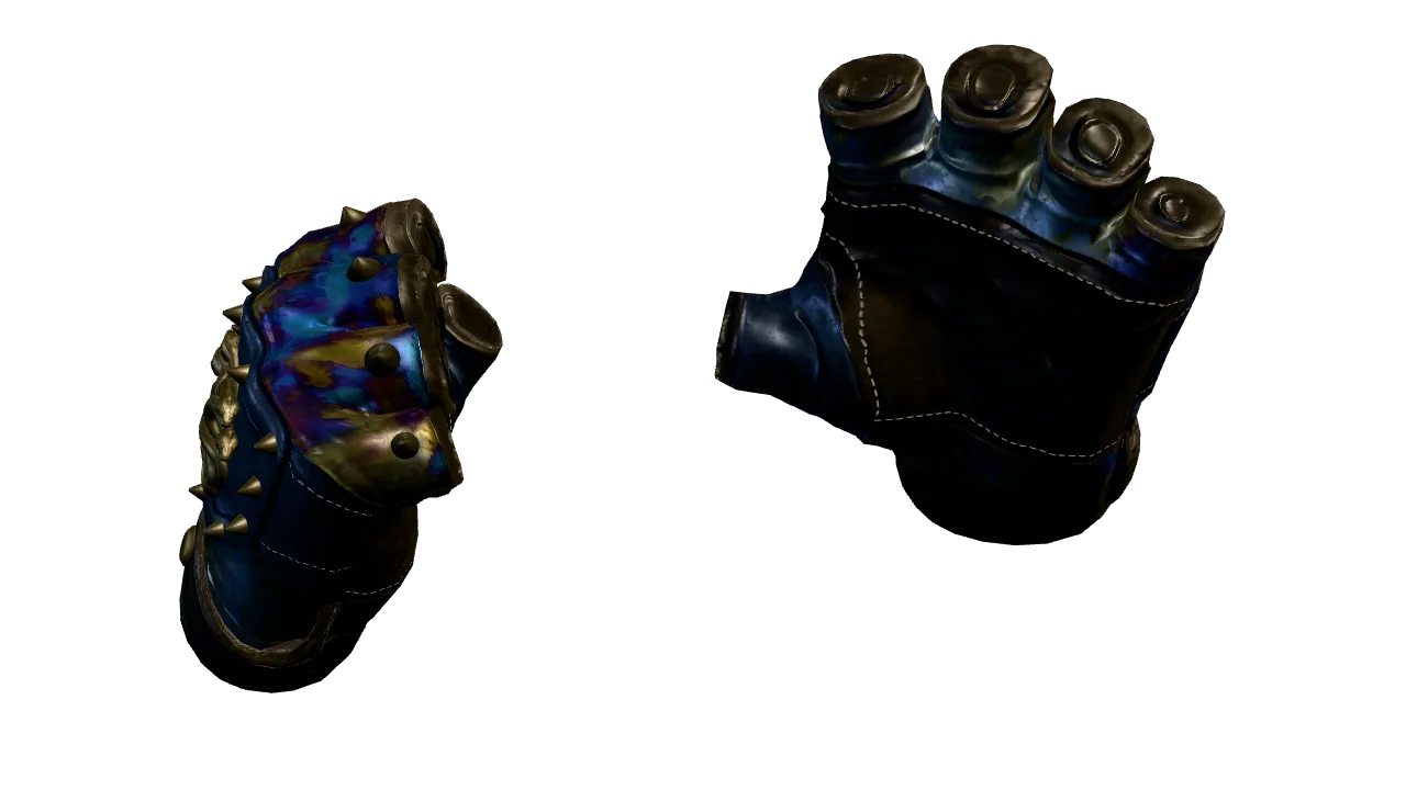 Hydra Gloves | Case Hardened seed #9, back