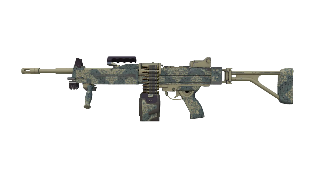 Negev | Boroque Sand (Minimal Wear) — Dust II light, front