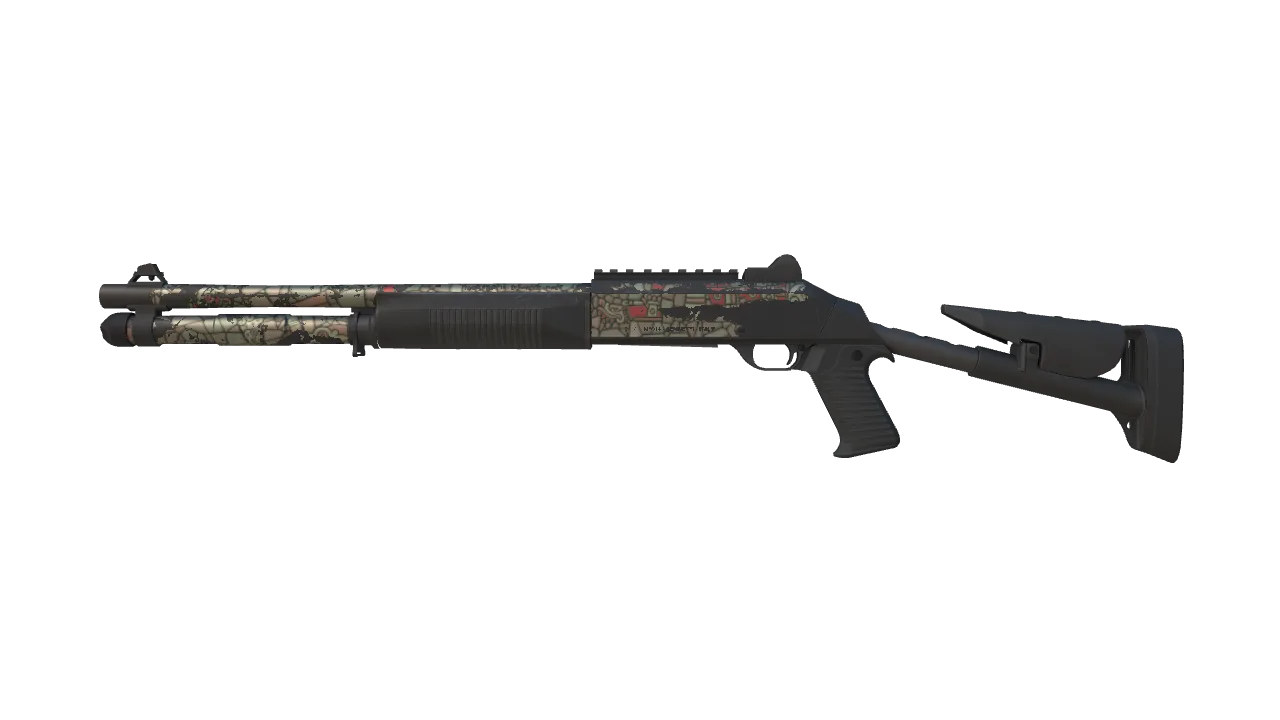 XM1014 | Ancient Lore (Well-Worn) — Dust II light, front