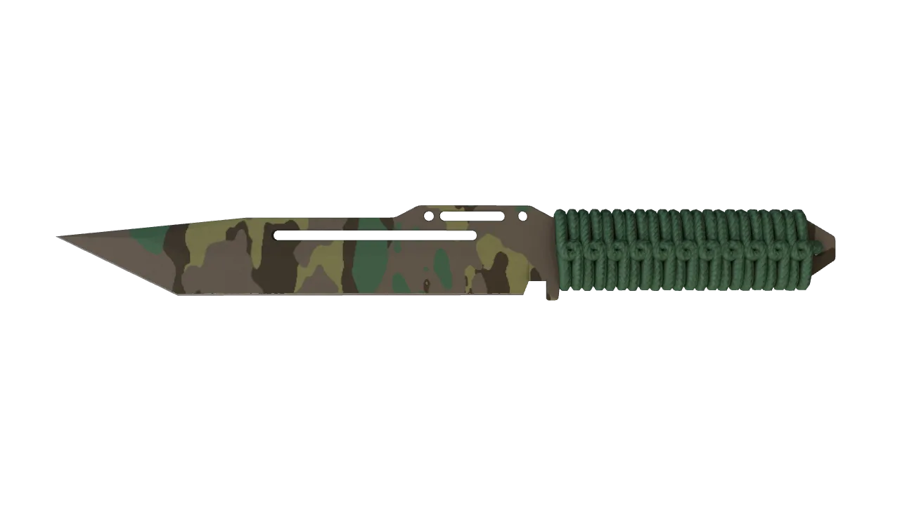 ★ Paracord Knife | Boreal Forest (Factory New) — Dust II light, front