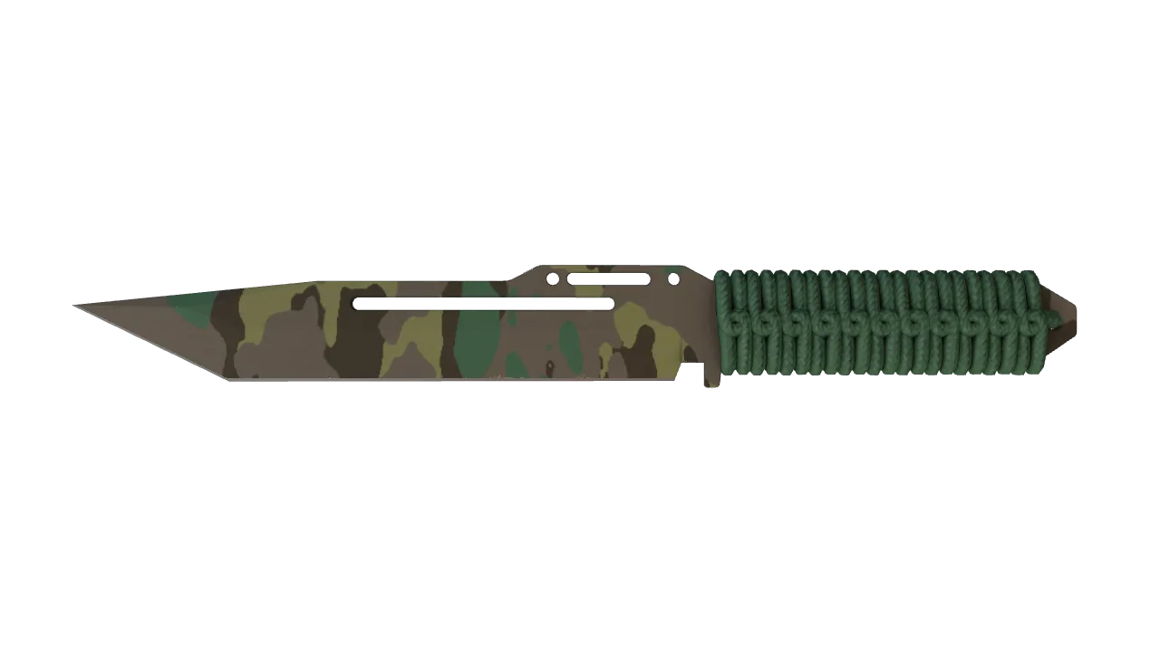 ★ Paracord Knife | Boreal Forest (Minimal Wear) — Dust II light, front