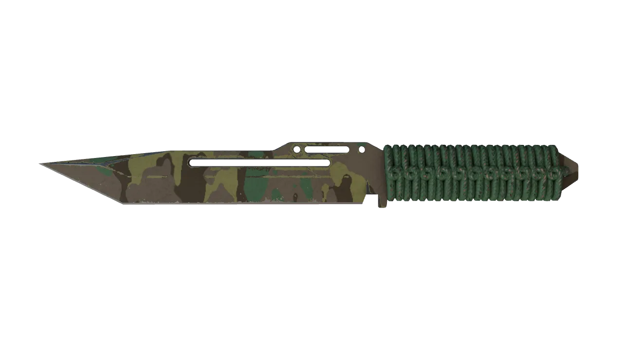 ★ Paracord Knife | Boreal Forest (Well-Worn) — Dust II light, front