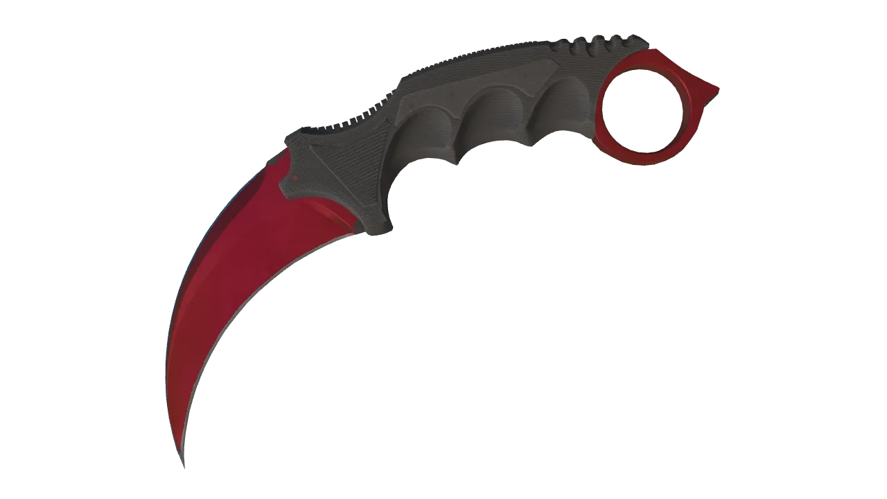 Karambit | Doppler (Ruby) seed #125, front