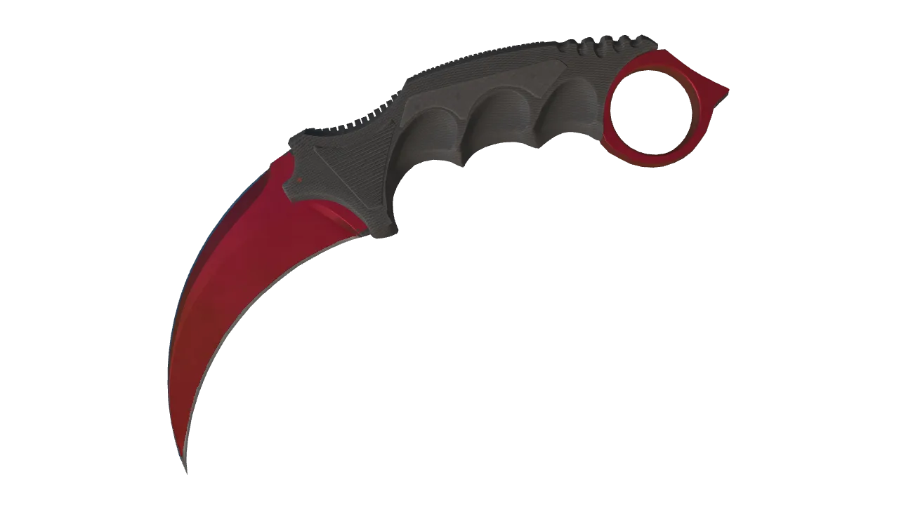 Karambit | Doppler (Ruby) seed #130, front