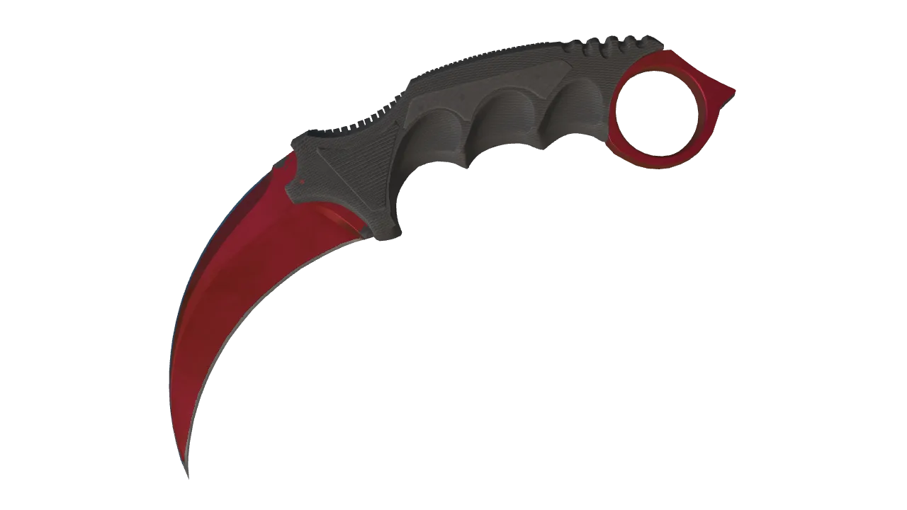 Karambit | Doppler (Ruby) seed #184, front