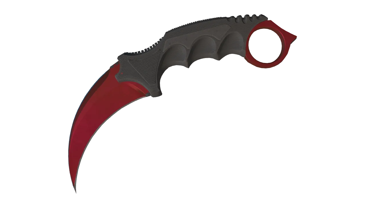 Karambit | Doppler (Ruby) seed #434, front