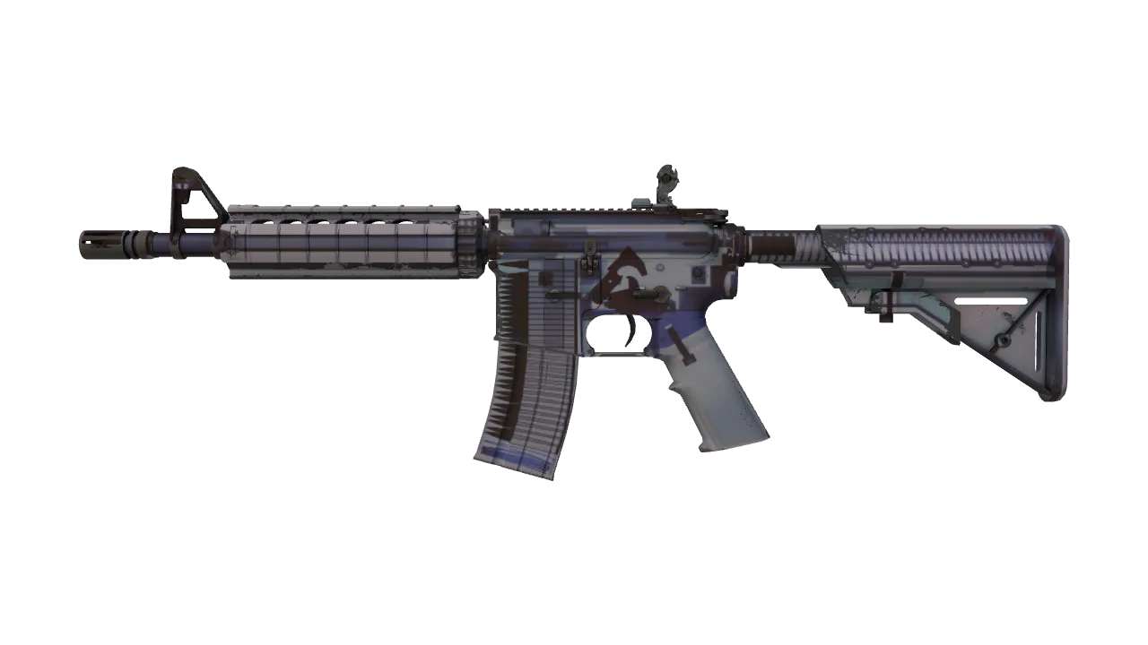 M4A4 | X-Ray (Minimal Wear) — Dust II light, front
