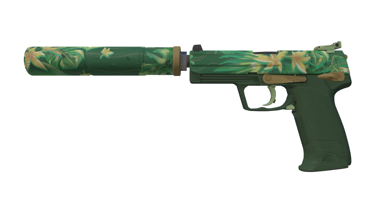 USP-S | Tropical Breeze (Factory New) — Dust II light, front
