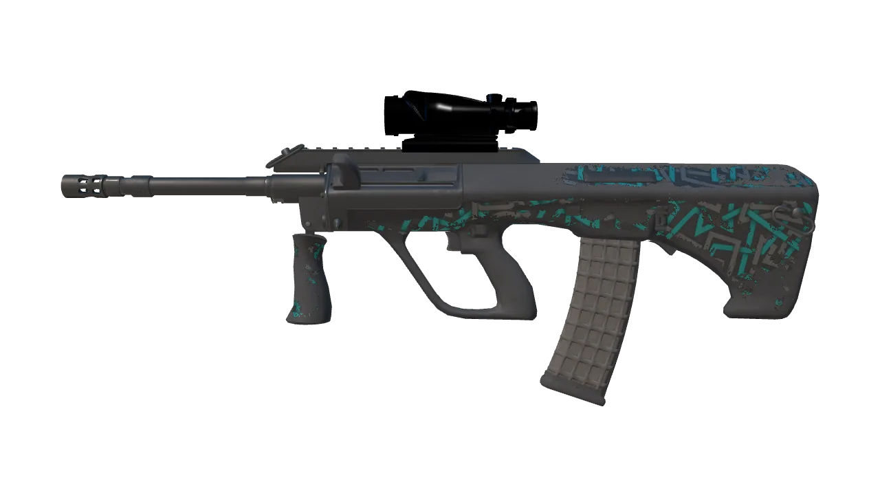 Souvenir AUG | Ricochet (Battle-Scarred) — Dust II light, front