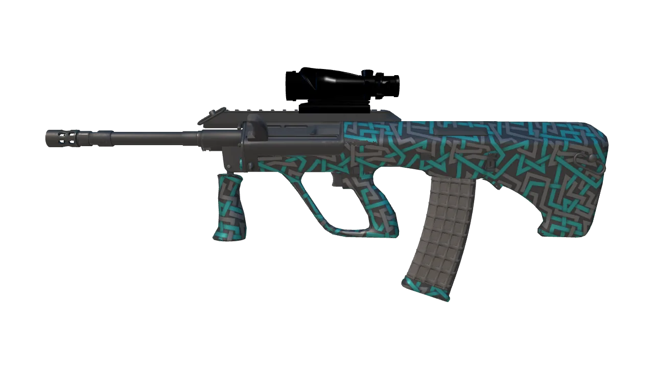 AUG | Ricochet (Factory New) — Dust II light, front