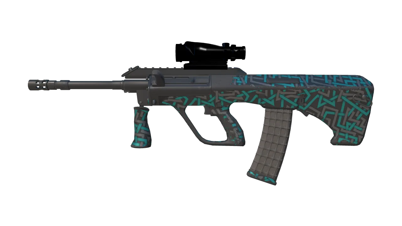 AUG | Ricochet (Field-Tested) — Dust II light, front