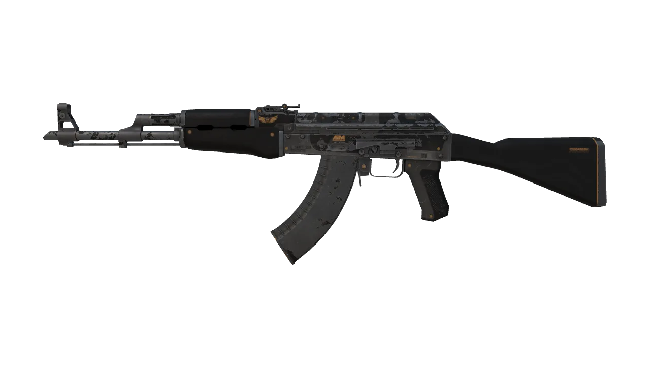 StatTrak™ AK-47 | Elite Build (Battle-Scarred) — Dust II light, front