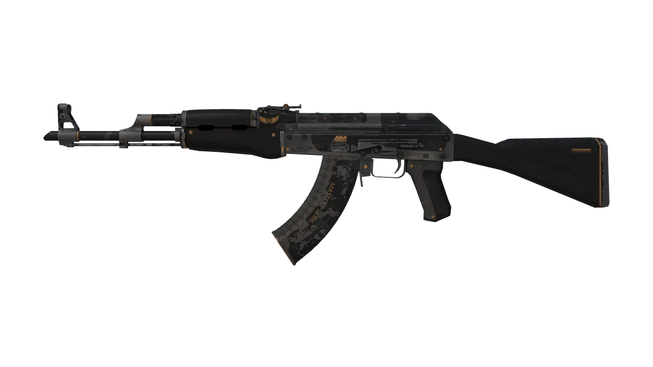 StatTrak™ AK-47 | Elite Build (Well-Worn) — Dust II light, front