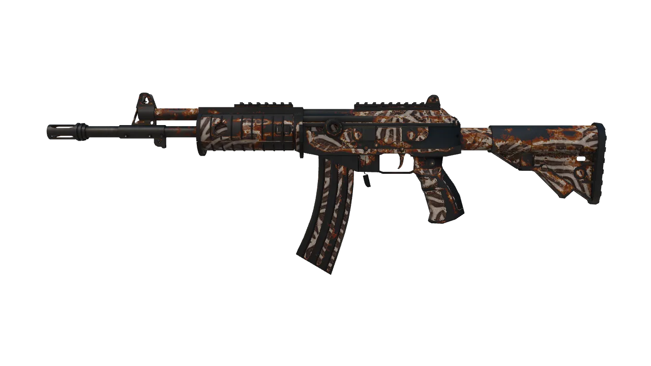 StatTrak™ Galil AR | Akoben (Battle-Scarred) — Dust II light, front