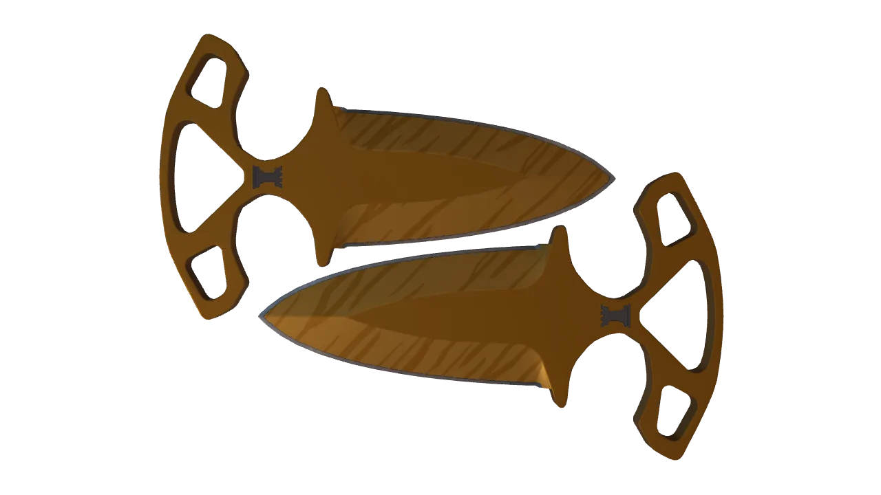★ Shadow Daggers | Tiger Tooth (Factory New) — Dust II light, front