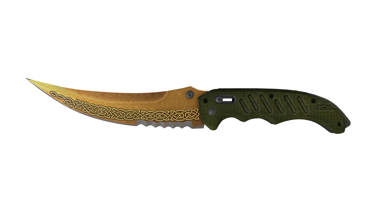 ★ Flip Knife | Lore (Minimal Wear) — Dust II light, front