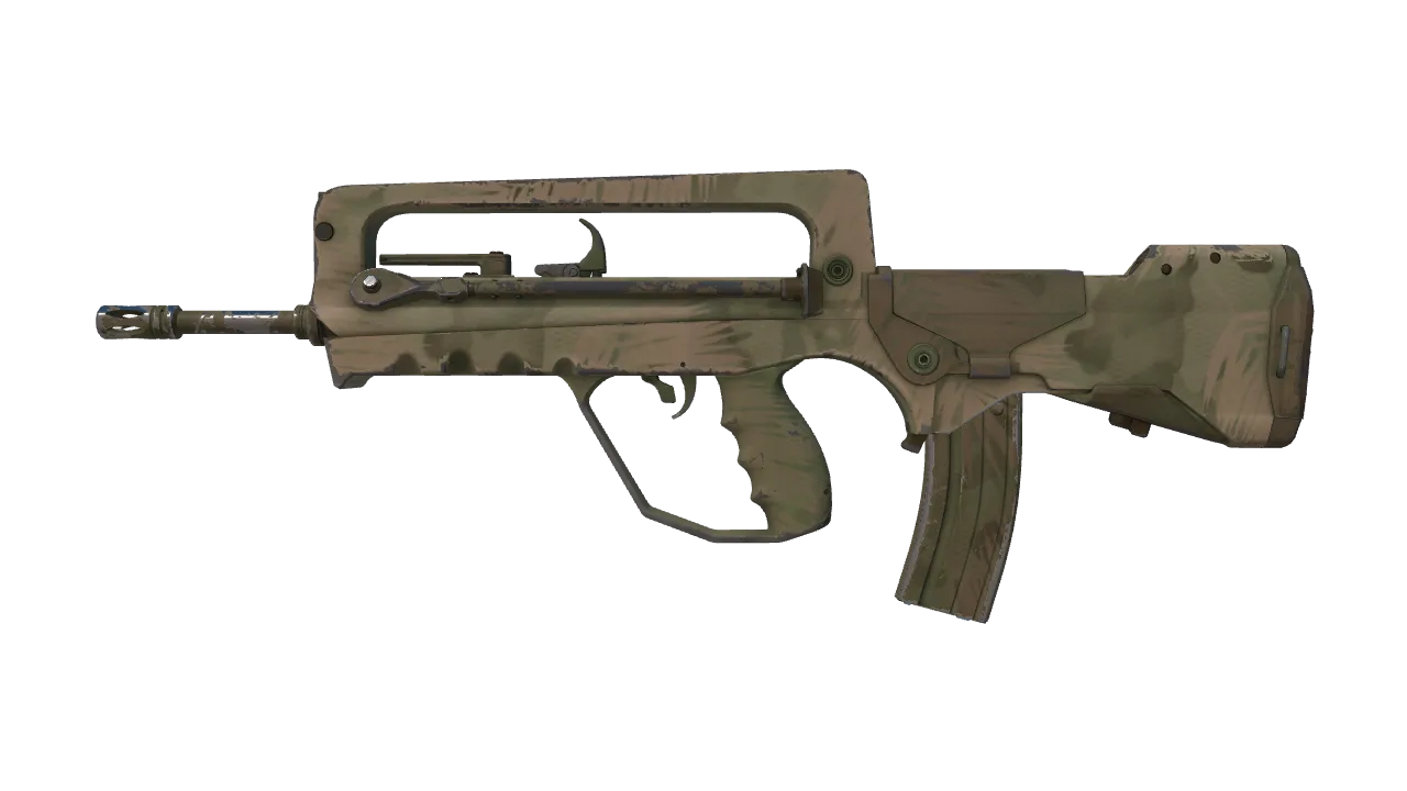 FAMAS | Palm (Field-Tested) — Dust II light, front