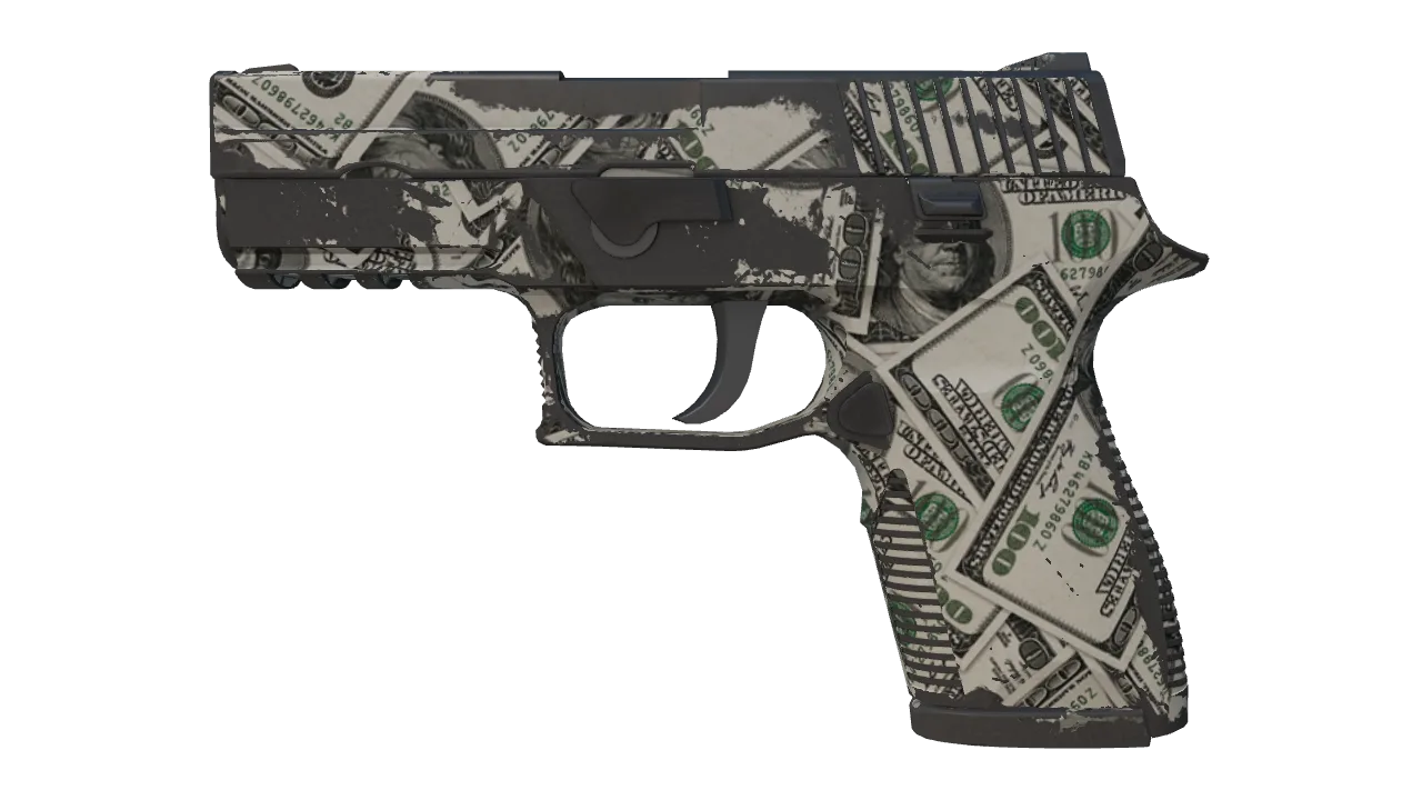 Souvenir P250 | Franklin (Well-Worn) — Dust II light, front