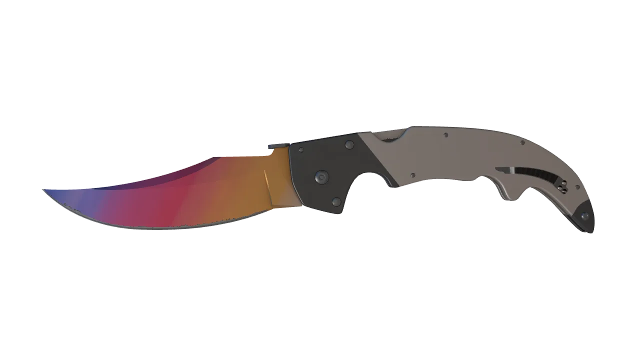 ★ Falchion Knife | Fade (Minimal Wear) — Dust II light, front