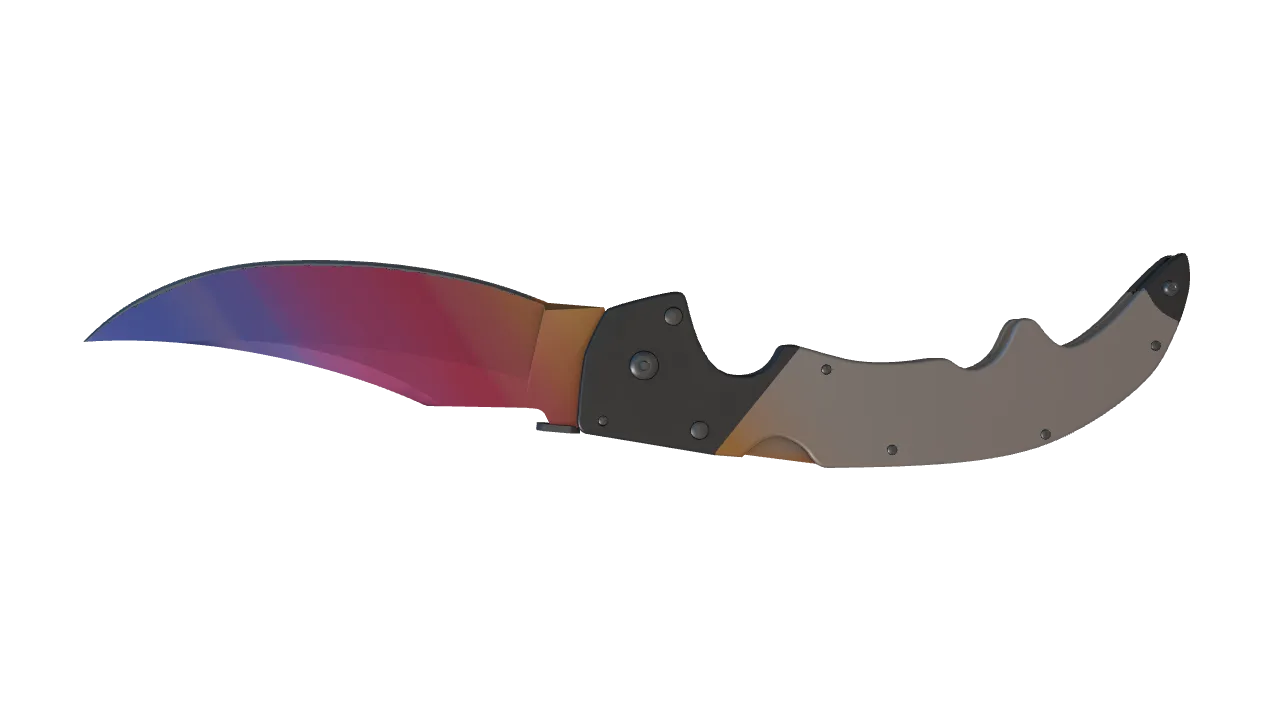 Falchion Knife | Fade seed #754, back