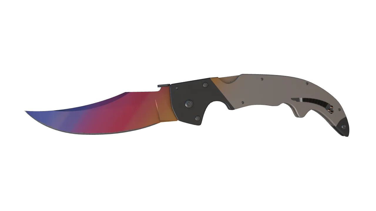 Falchion Knife | Fade seed #840, front