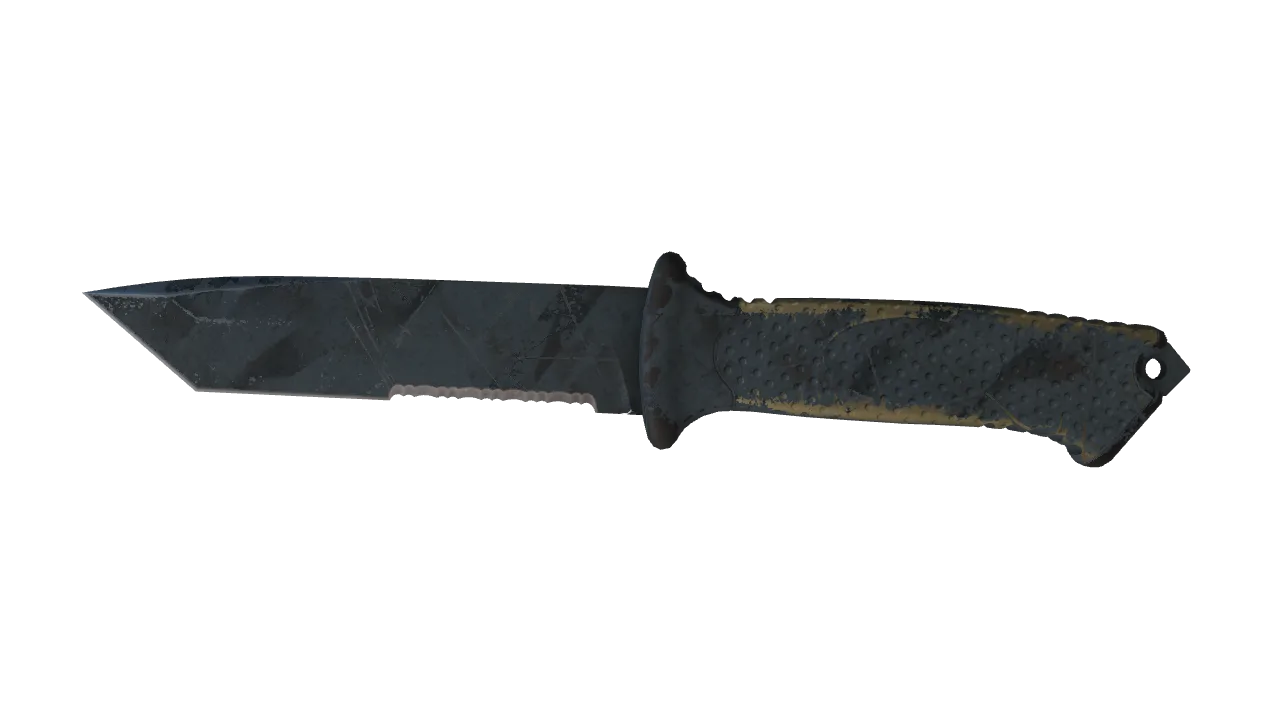 ★ Ursus Knife | Night Stripe (Battle-Scarred) — Dust II light, front