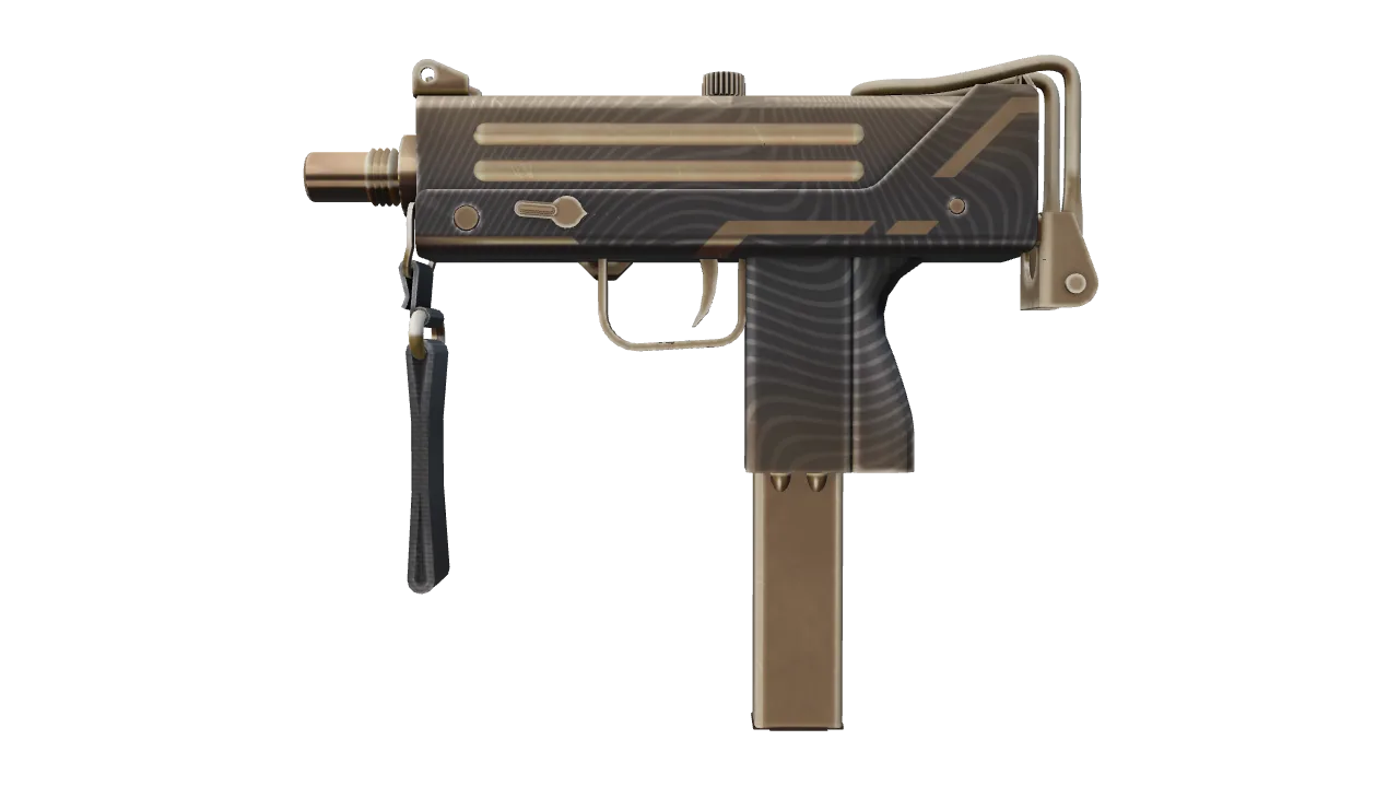 Souvenir MAC-10 | Echoing Sands (Minimal Wear) — Dust II light, front