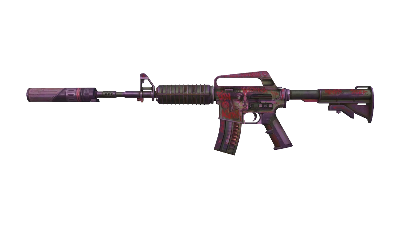 M4A1-S | Night Terror (Battle-Scarred) — Dust II light, front