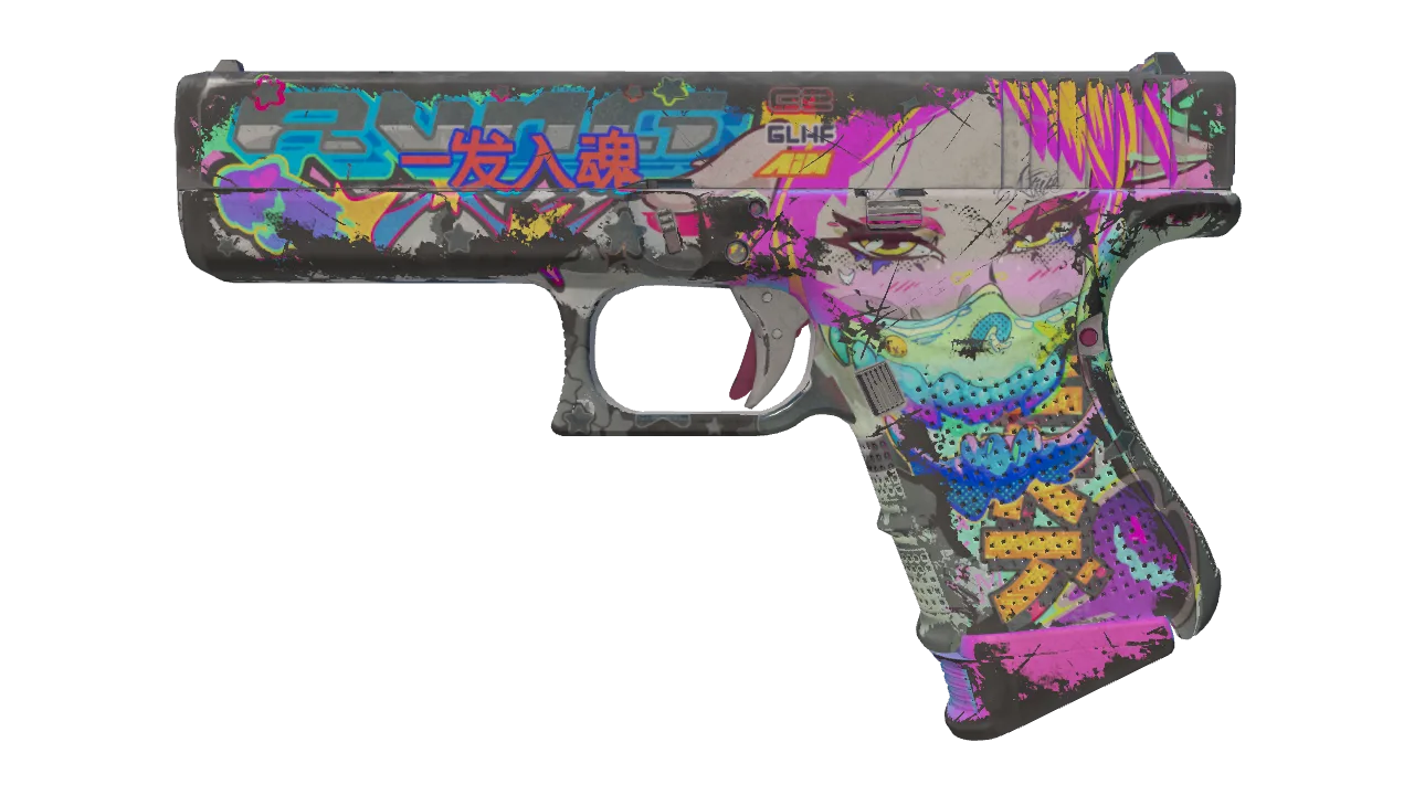 StatTrak™ Glock-18 | Fully Tuned (Well-Worn) — Dust II light, front