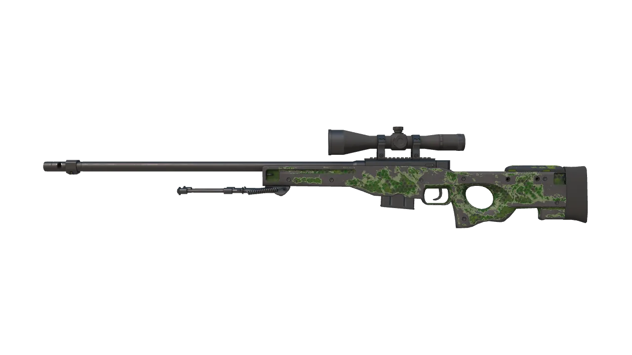 Souvenir AWP | Pit Viper (Battle-Scarred) — Dust II light, front