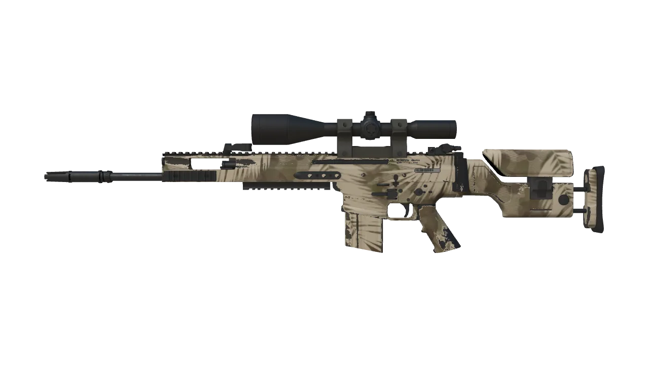 Souvenir SCAR-20 | Palm (Minimal Wear) — Dust II light, front