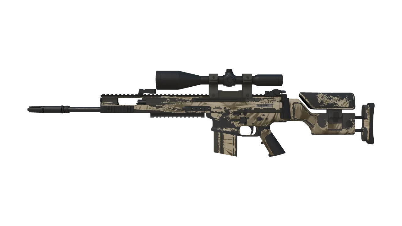 SCAR-20 | Palm (Well-Worn) — Dust II light, front