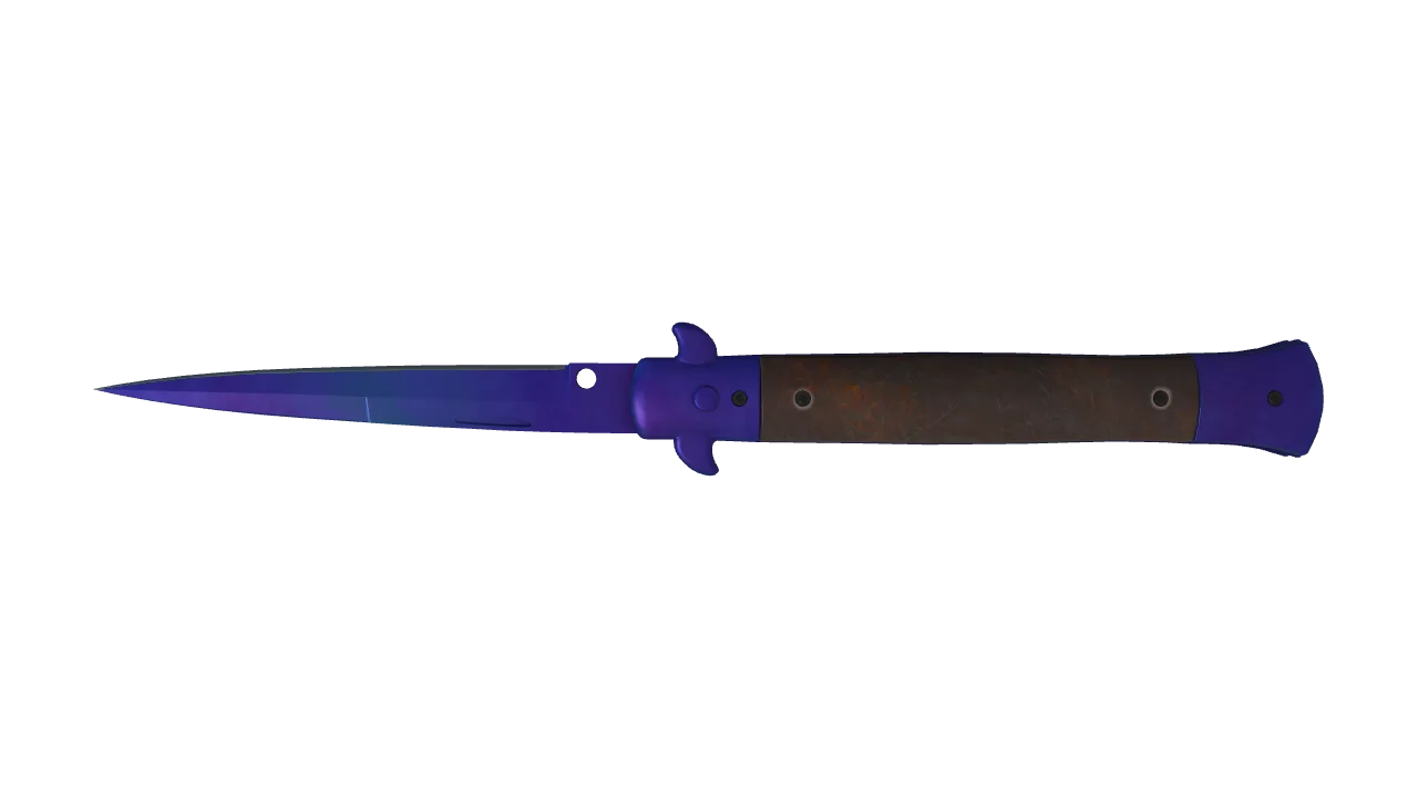 Stiletto Knife | Doppler (Sapphire) seed #114, back
