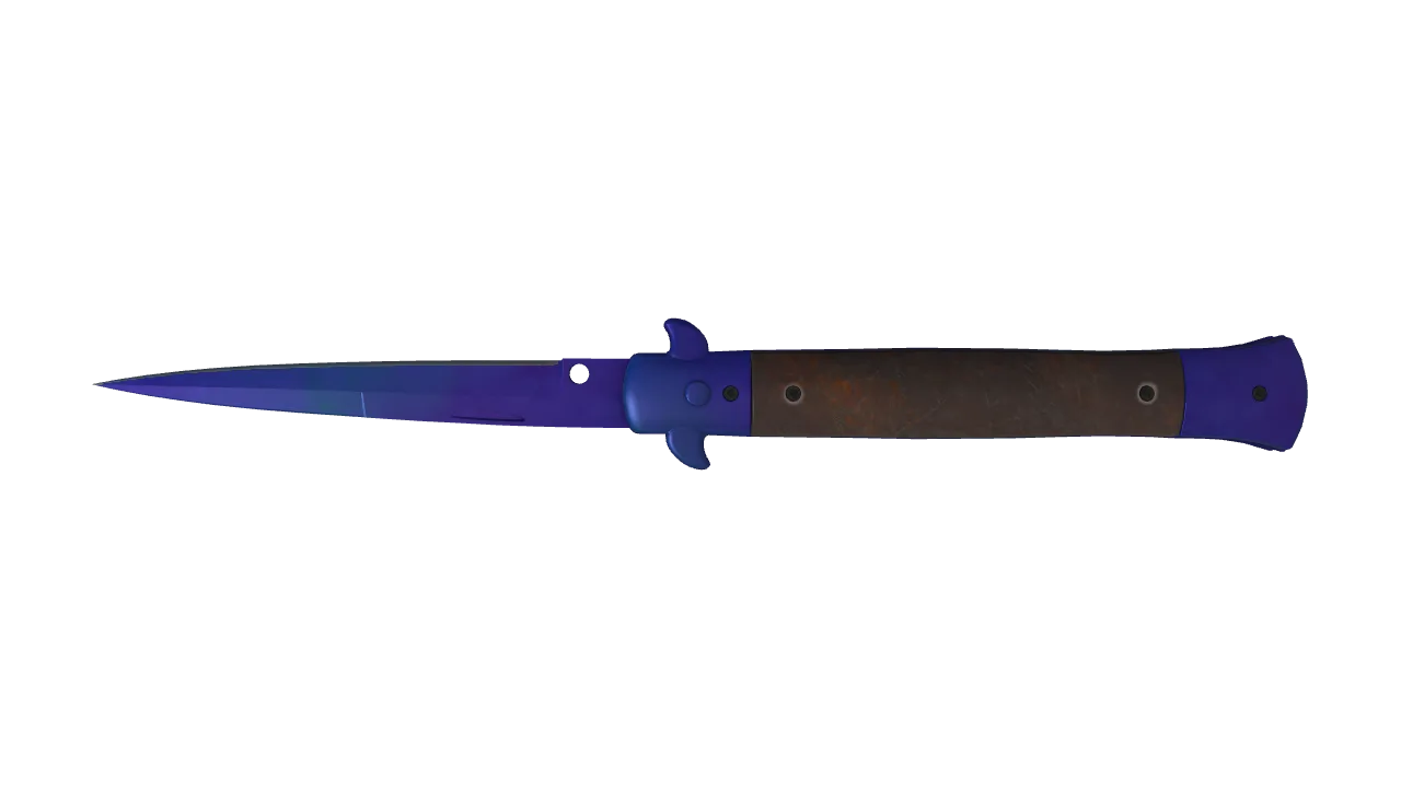 Stiletto Knife | Doppler (Sapphire) seed #119, back