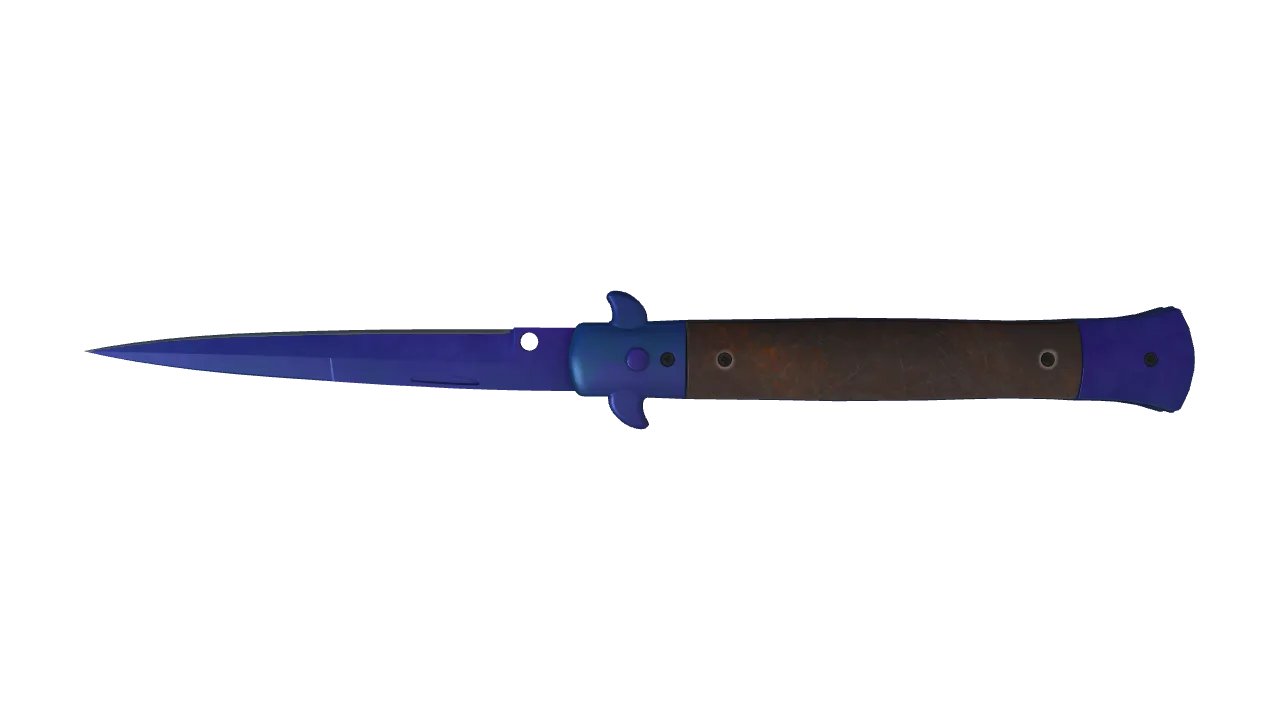 Stiletto Knife | Doppler (Sapphire) seed #144, back