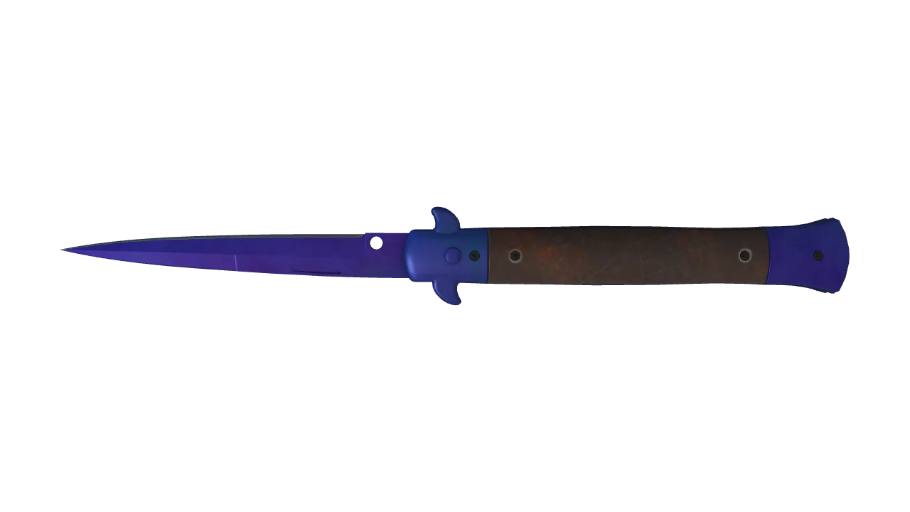 Stiletto Knife | Doppler (Sapphire) seed #147, back