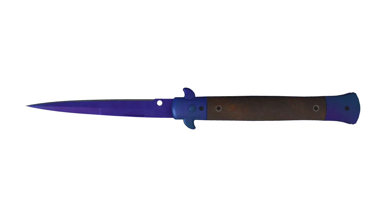 Stiletto Knife | Doppler (Sapphire) seed #159, back