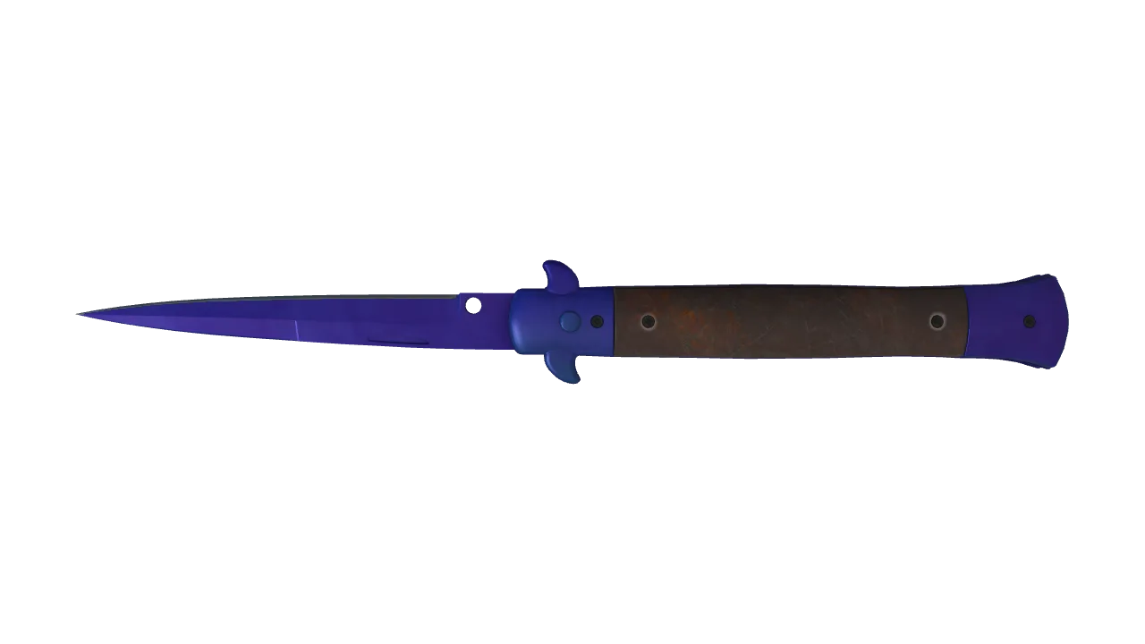 Stiletto Knife | Doppler (Sapphire) seed #180, back