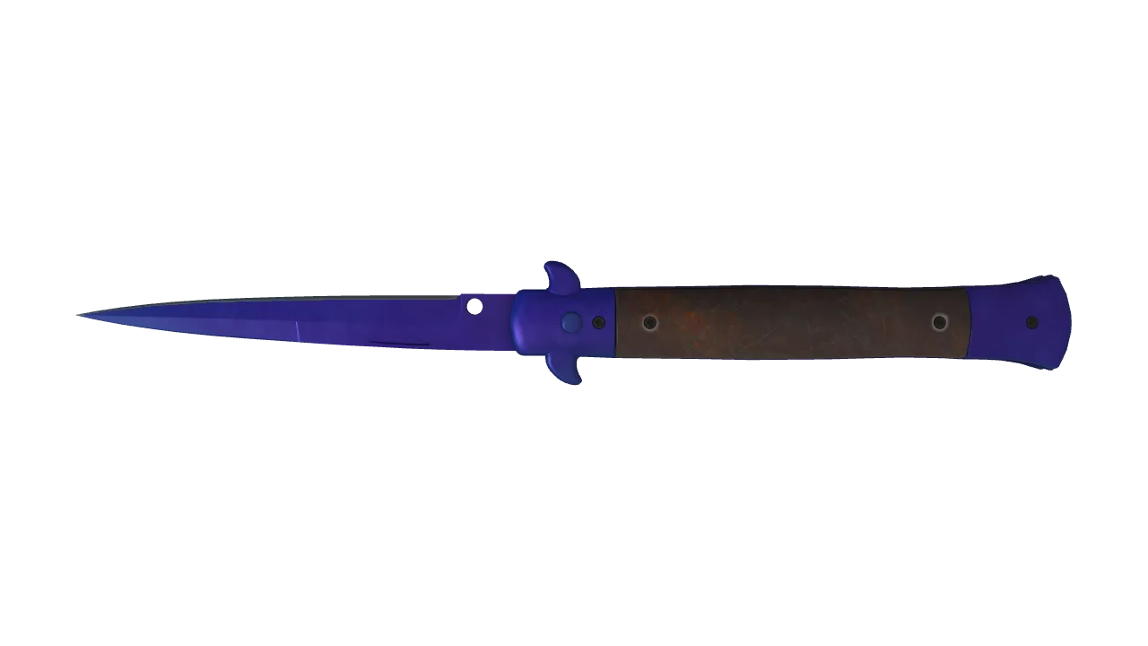 Stiletto Knife | Doppler (Sapphire) seed #215, back