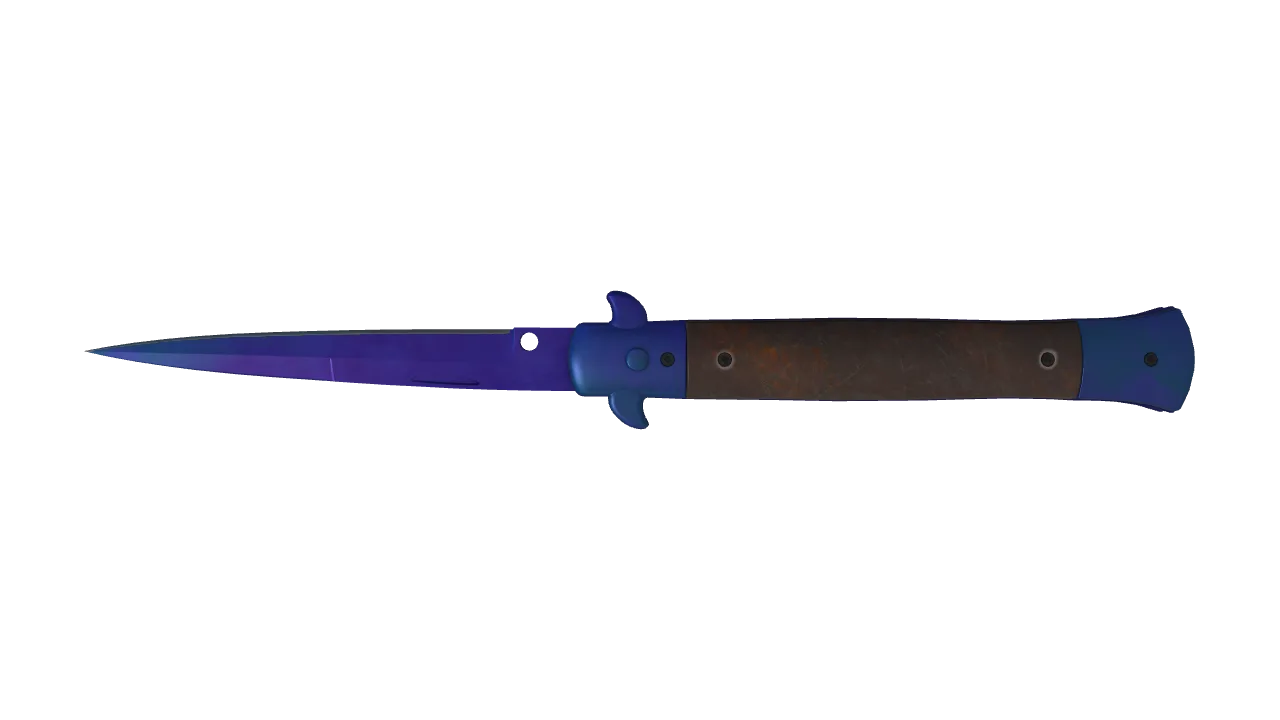 Stiletto Knife | Doppler (Sapphire) seed #221, back