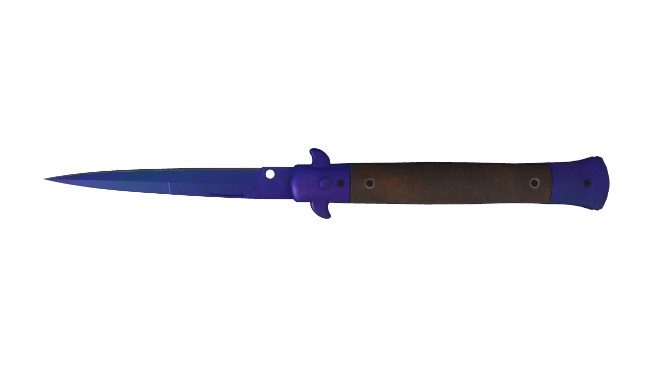 Stiletto Knife | Doppler (Sapphire) seed #224, back