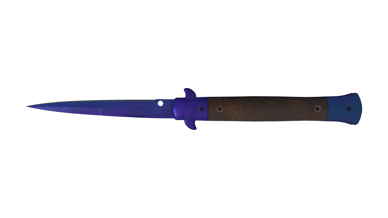 Stiletto Knife | Doppler (Sapphire) seed #225, back