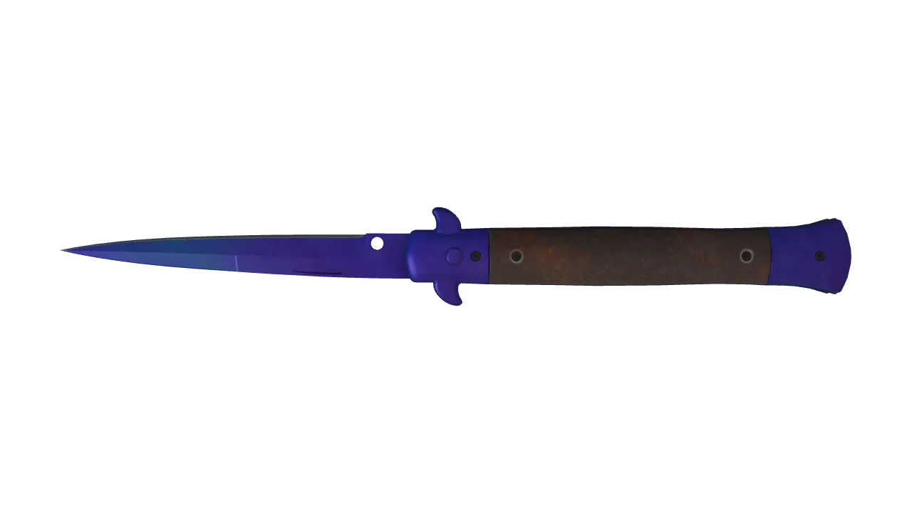 Stiletto Knife | Doppler (Sapphire) seed #232, back