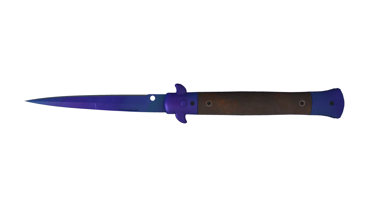 Stiletto Knife | Doppler (Sapphire) seed #235, back