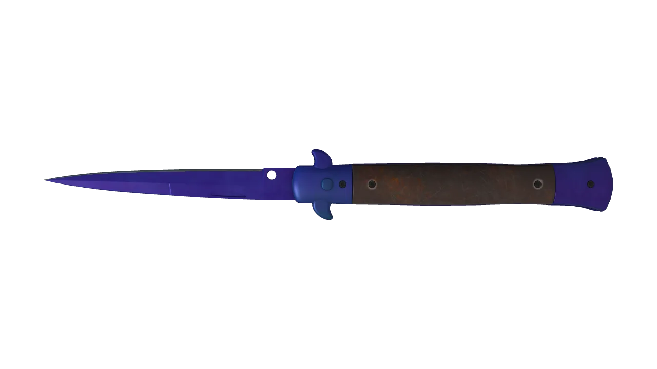 Stiletto Knife | Doppler (Sapphire) seed #242, back