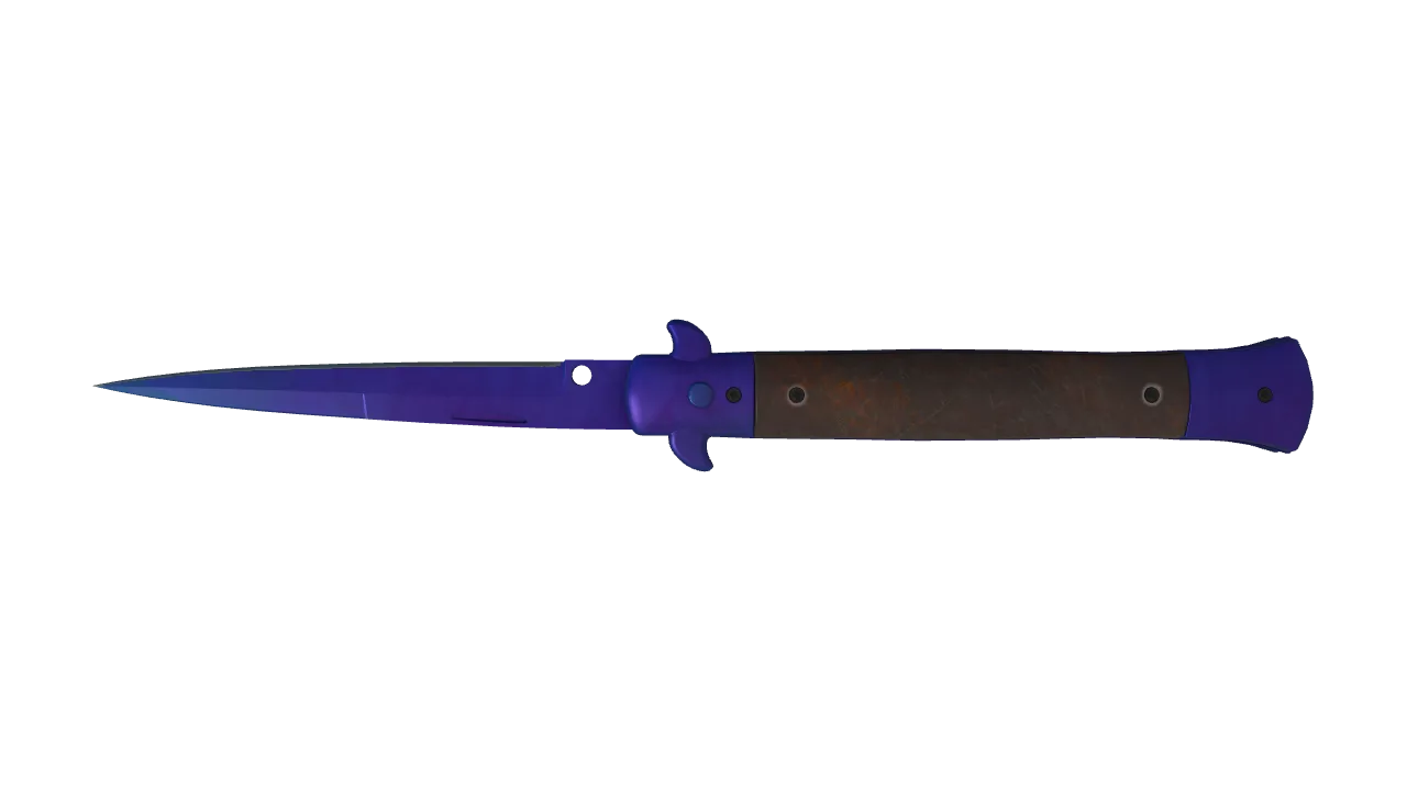 Stiletto Knife | Doppler (Sapphire) seed #243, back