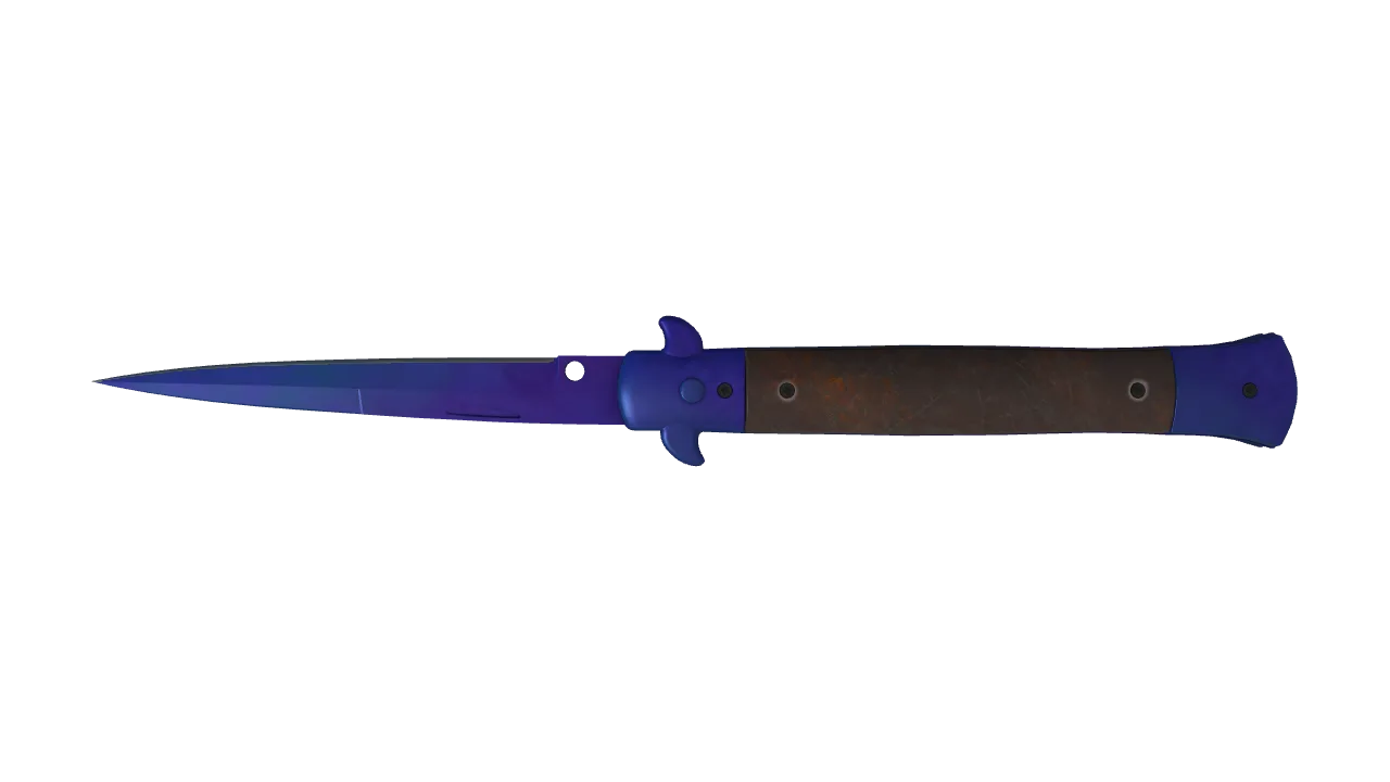 Stiletto Knife | Doppler (Sapphire) seed #248, back