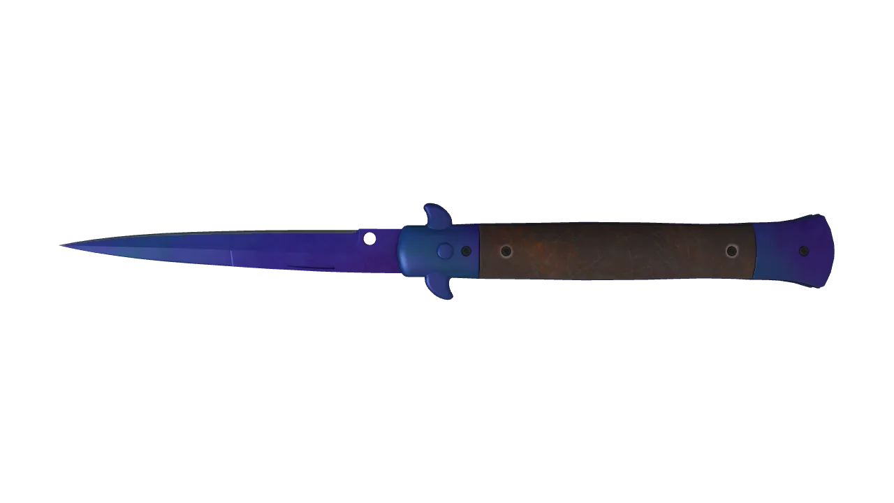 Stiletto Knife | Doppler (Sapphire) seed #249, back